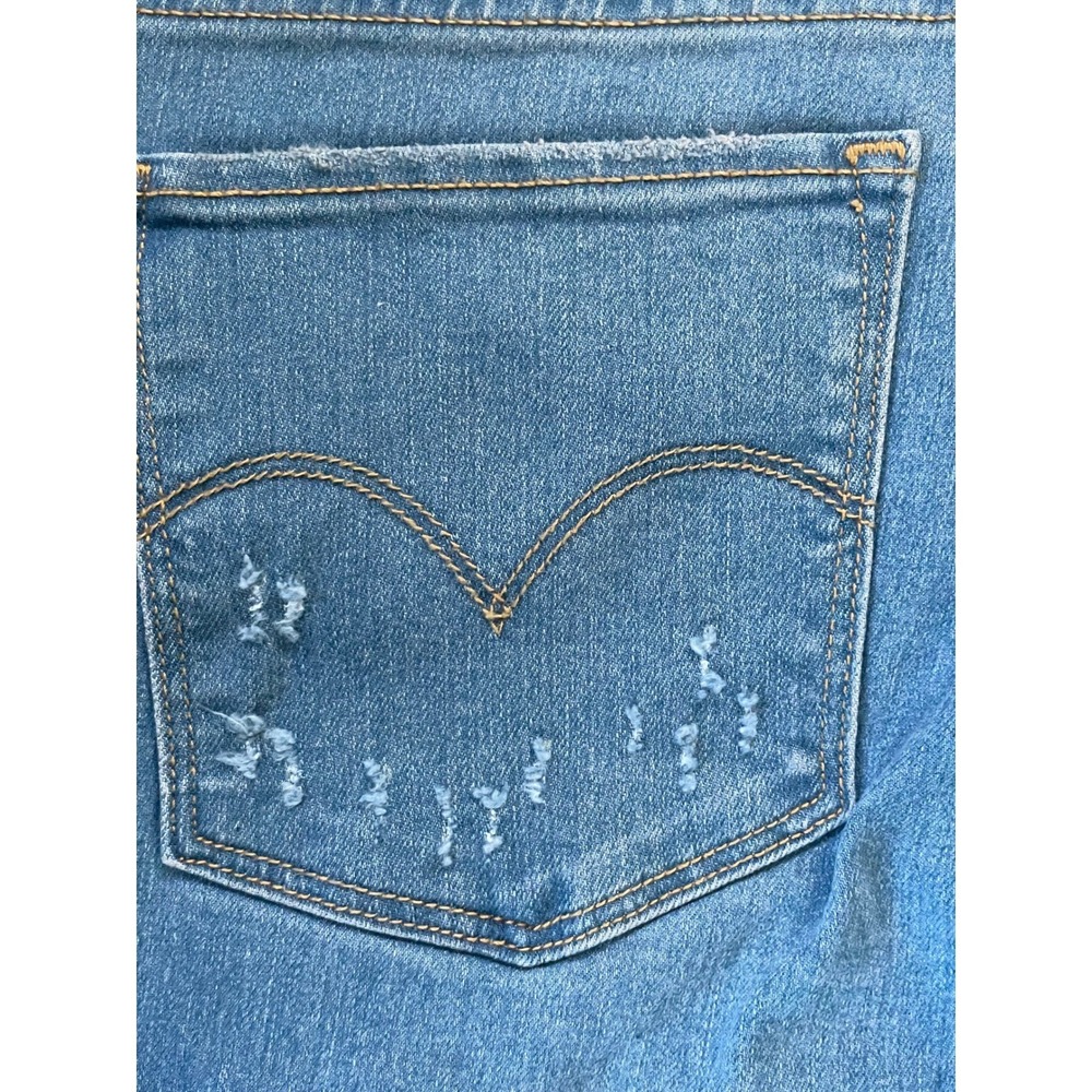 Levi Women 33 314 Shaping Straight Jeans Blue Stellar Stretch Mid Rise - Picture 16 of 16